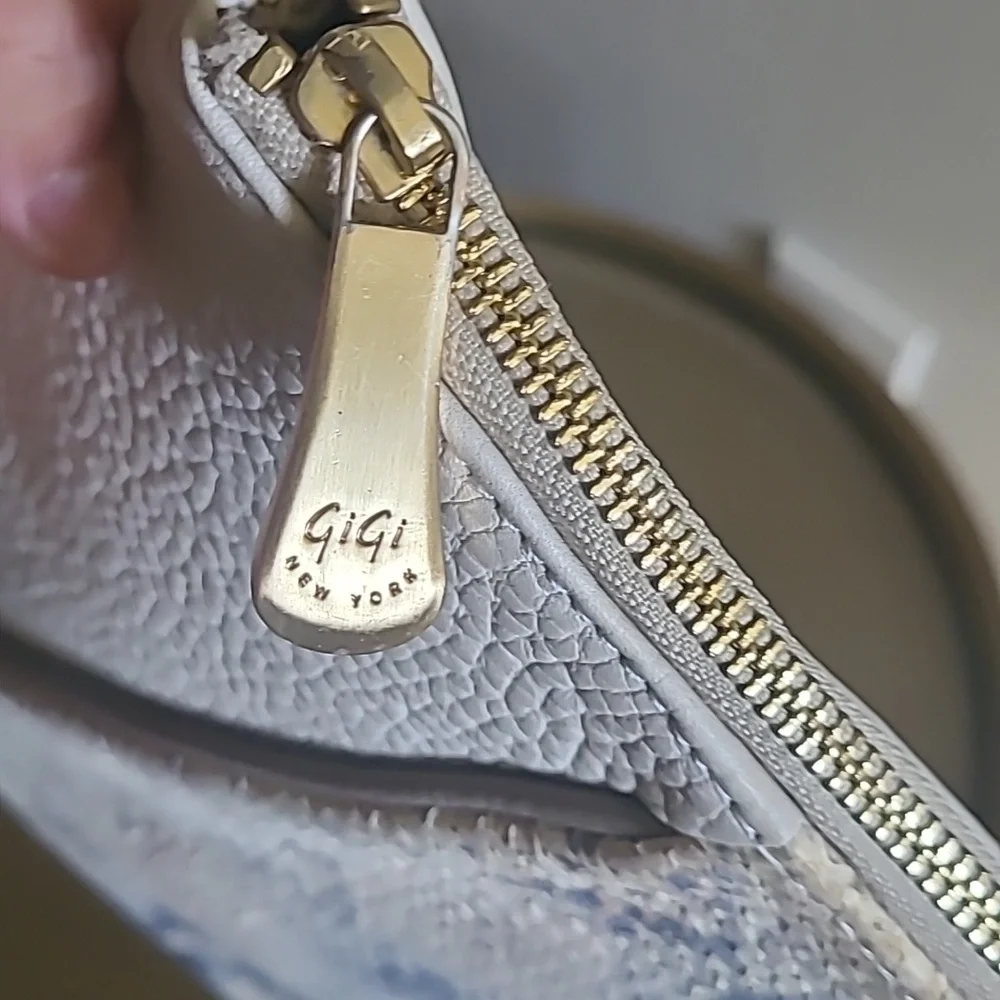 GiGi New York Oversized Leather Clutch Snakeskin Design - Picture 5 of 7